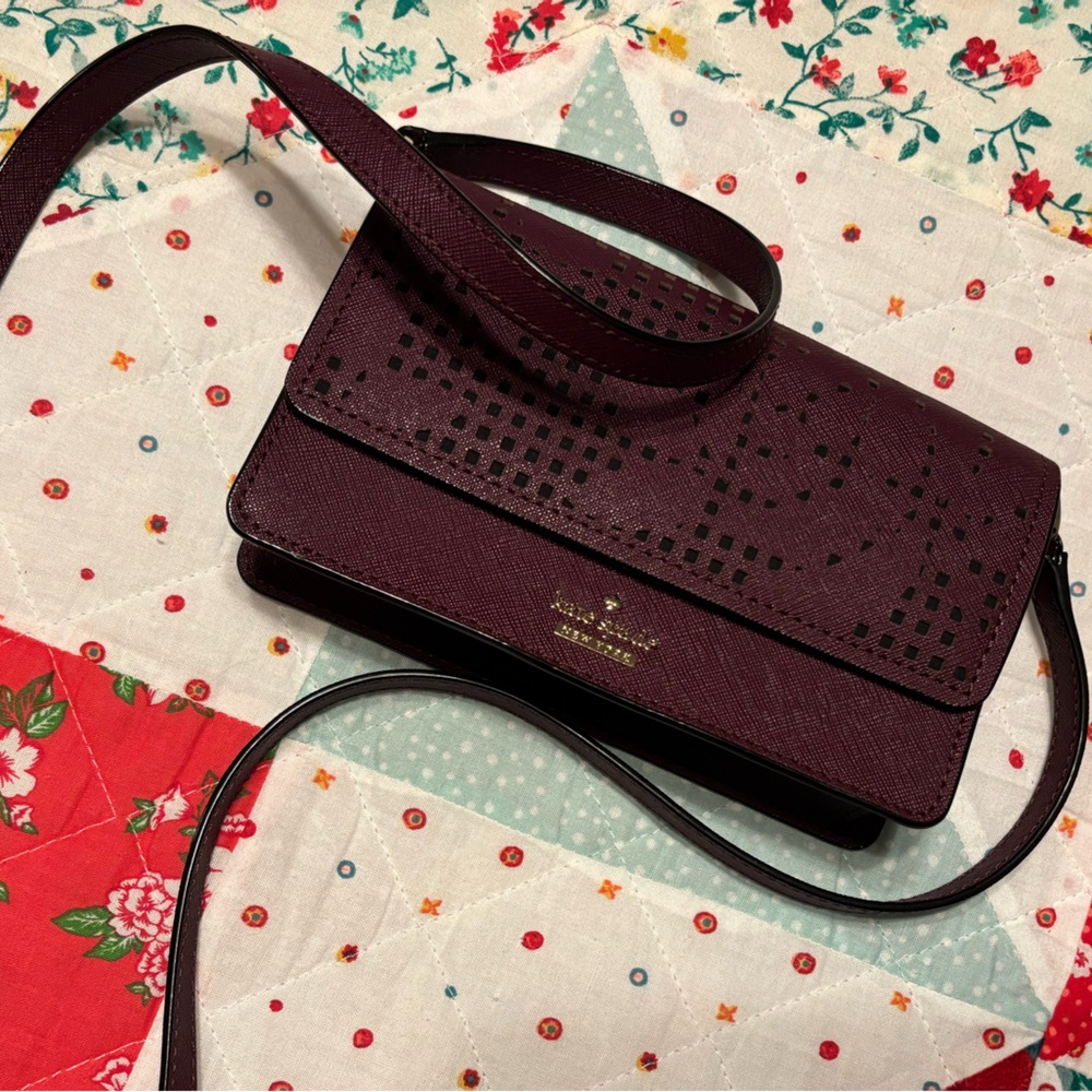 Kate spade mini wine color crossbody bag